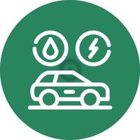 Hybrid Vehicle Creative Icon Design vector