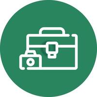 Camera Bag Creative Icon Design vector