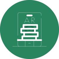 Ar Tumbling Blocks Creative Icon Design vector