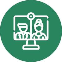 Online Interview Creative Icon Design vector