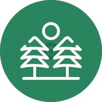 Pine Trees Landscape Creative Icon Design vector