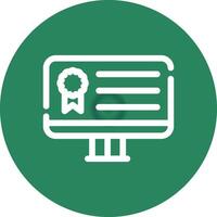 Online Certificate Creative Icon Design vector