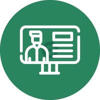 Online Lecture Creative Icon Design vector