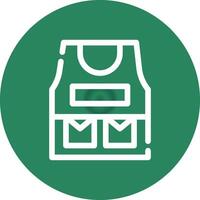 Bulletproof Vest Creative Icon Design vector