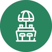 Beach Bar Creative Icon Design vector