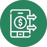 Funds Transfer Creative Icon Design vector
