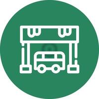 Bus Stop Creative Icon Design vector