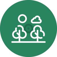 Forest Landscape Creative Icon Design vector