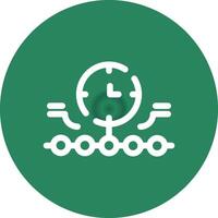 Circular Bending Process Creative Icon Design vector