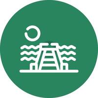 Dock Landscape Creative Icon Design vector