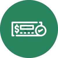 Cheque Deposit Creative Icon Design vector