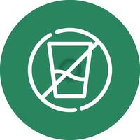 No Soft Drink Creative Icon Design vector
