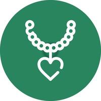 diseño de icono creativo de collar de perlas vector