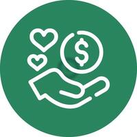 Donation Based Crowdfunding Creative Icon Design vector