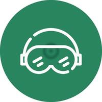 Ski Goggles Creative Icon Design vector