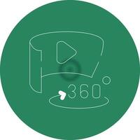 360 Degree Video Creative Icon Design vector