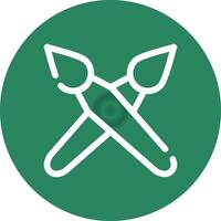 Brushes Creative Icon Design vector