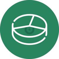 3D Pie Creative Icon Design vector