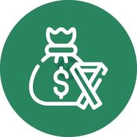 Money Bag Creative Icon Design vector