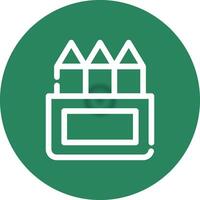 Colored Pencils Creative Icon Design vector