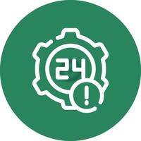 24 Hours Creative Icon Design vector