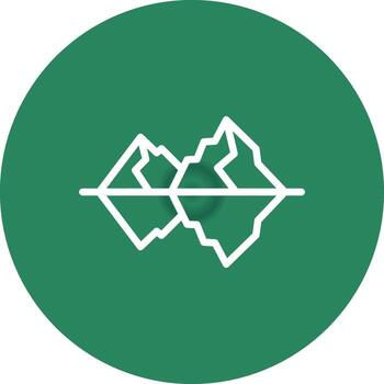 diseño de icono creativo iceberg vector