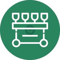 Glass Cart Creative Icon Design vector