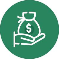 Money Bag Creative Icon Design vector