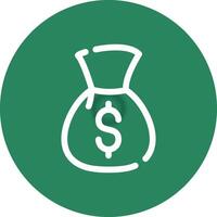 Money Bag Creative Icon Design vector