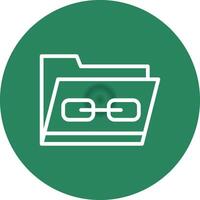 Link Folder Creative Icon Design vector