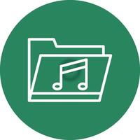 Music Folder Creative Icon Design vector