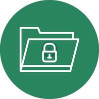 Locked Folder Creative Icon Design vector