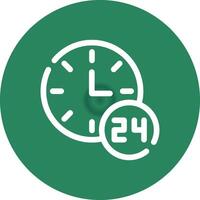 24 Hours Support Creative Icon Design vector