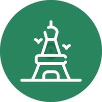 Eiffel Tower Creative Icon Design vector