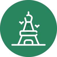 Eiffel Tower Creative Icon Design vector