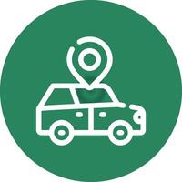 Car Location Creative Icon Design vector