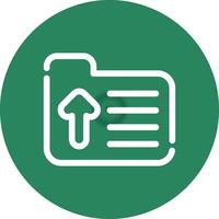 Folder Upload Creative Icon Design vector