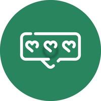 Comment Heart Creative Icon Design vector