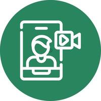 Video Chat Creative Icon Design vector