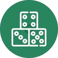 Domino Piece Creative Icon Design vector