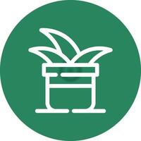 Plant Pot Creative Icon Design vector