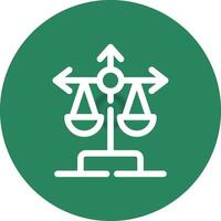 Balance Scale Creative Icon Design vector
