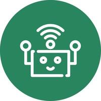 Robot Assistant Creative Icon Design vector