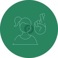 Hands Crossed Creative Icon Design vector