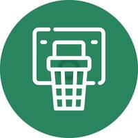 Basketball Hoop Creative Icon Design vector