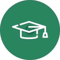 Graduation Cap Creative Icon Design vector