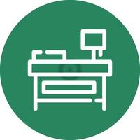 Bedside Table Creative Icon Design vector