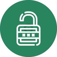 Lock Open Creative Icon Design vector