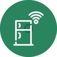 Smart Refrigerator Creative Icon Design vector