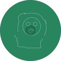 Emotions Sad Creative Icon Design vector
